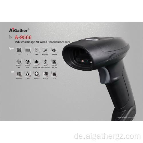 2D-drahtloser 2,4-G-Barcode-Scanner